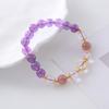 Natural Amethyst Bracelet Strawberry Crystal Bracelet. Bangles Women Fashion Jewelry Accessories Gift