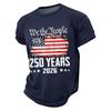 Mens Short Sleeve Crewneck T Shirt We The 1776 250 Years 2026 Graphic Print Loose Fit Casual Top