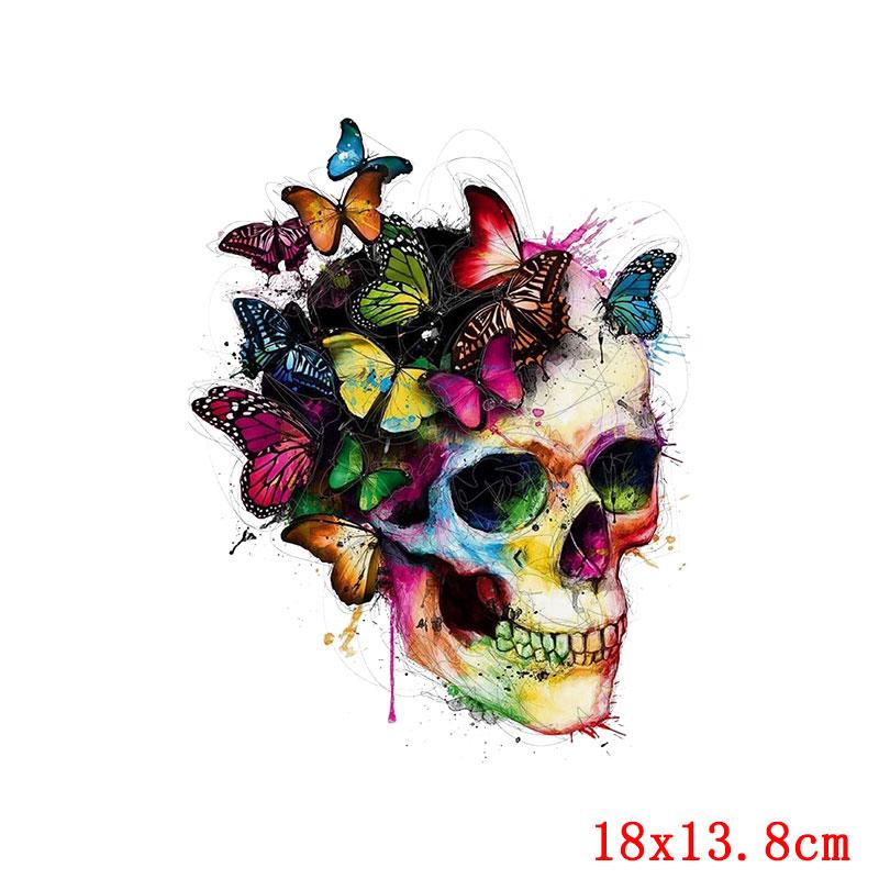 

Мультяшная аппликация с животными, термотрансфер для приклеивания утюгом, забавная тыква, термонаклейка для одежды, хиппи-кот, термонаклейки на одежду