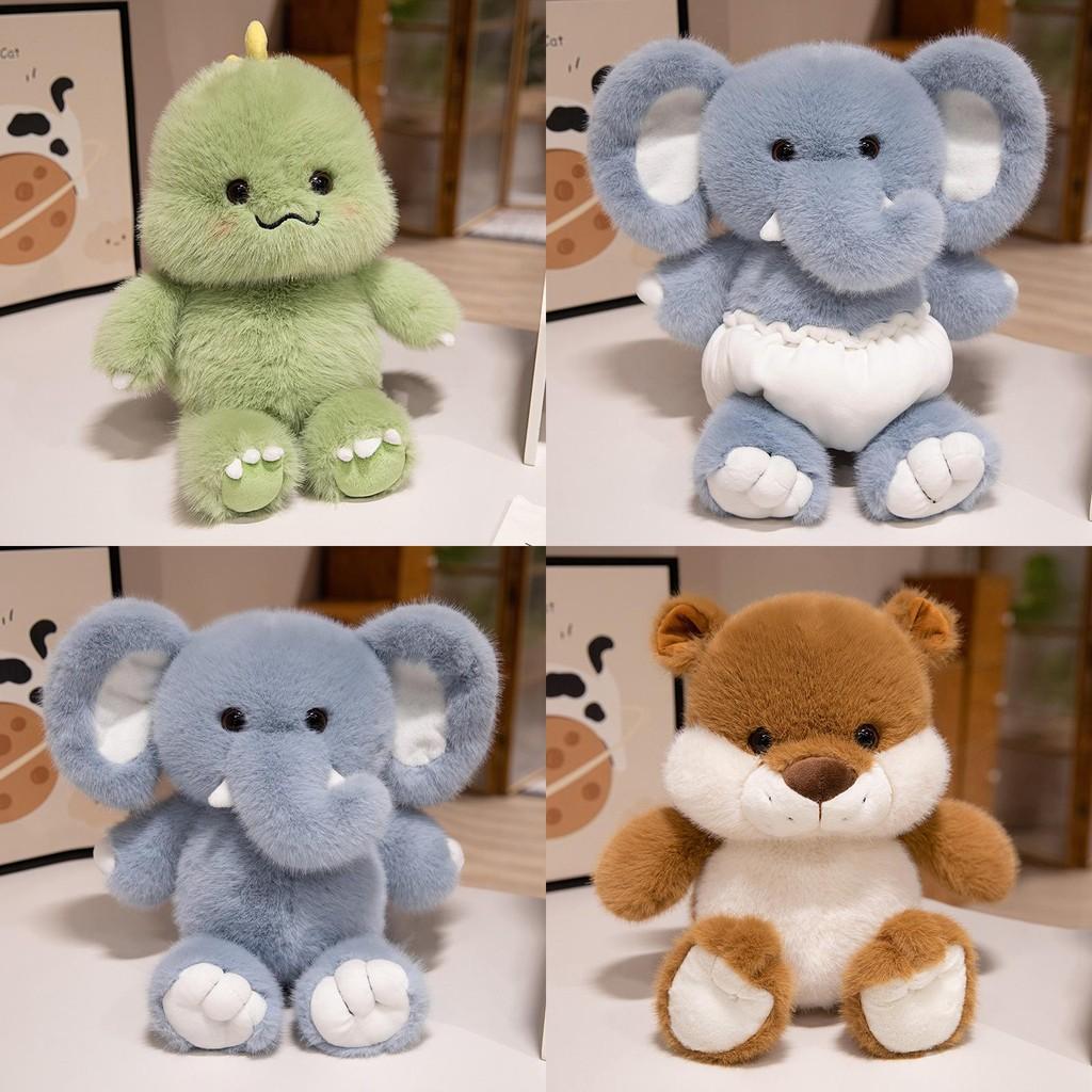 Otters Dinosaurs Elephants Wear A Diaper Plush Toy Stuffed Dolls Kids Gifts