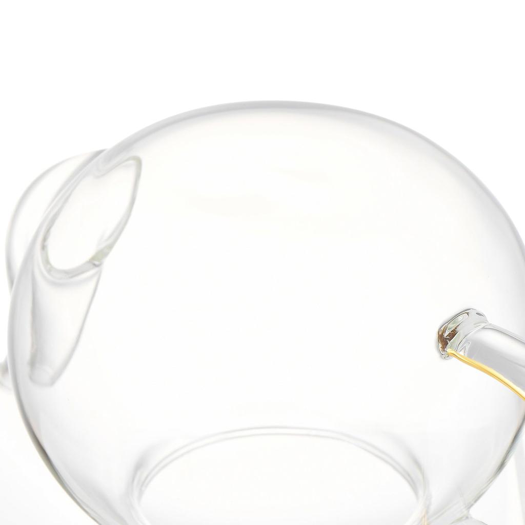 Francfranc Clear Glass Teapot, Gold