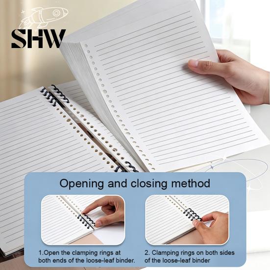 Study Supplies for Classroom A5 Spiral Notebook, Lined /Horizontal Grid/Blank Inner Page, Multifunctional Writing Pad Morandi Solid Color Cover
