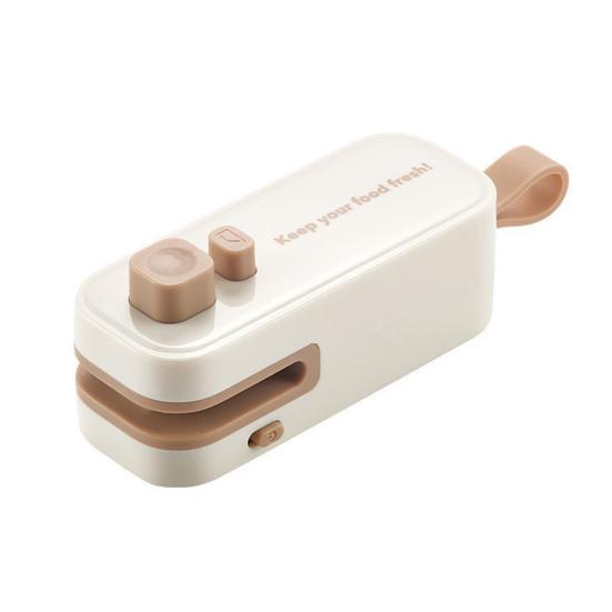 Mini Bag Sealer Rechargeable 2-in-1 Heat Sealer with Cutter Portable Sealing Machine for Plastic Bags Kitchen Sealant Device