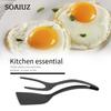 Multifunctional 2-in-1 Silicone Spatula Grip Flip Tongs Heat-resistant Home Kitchen Cooking Steak Pancake Egg Spatula Clip