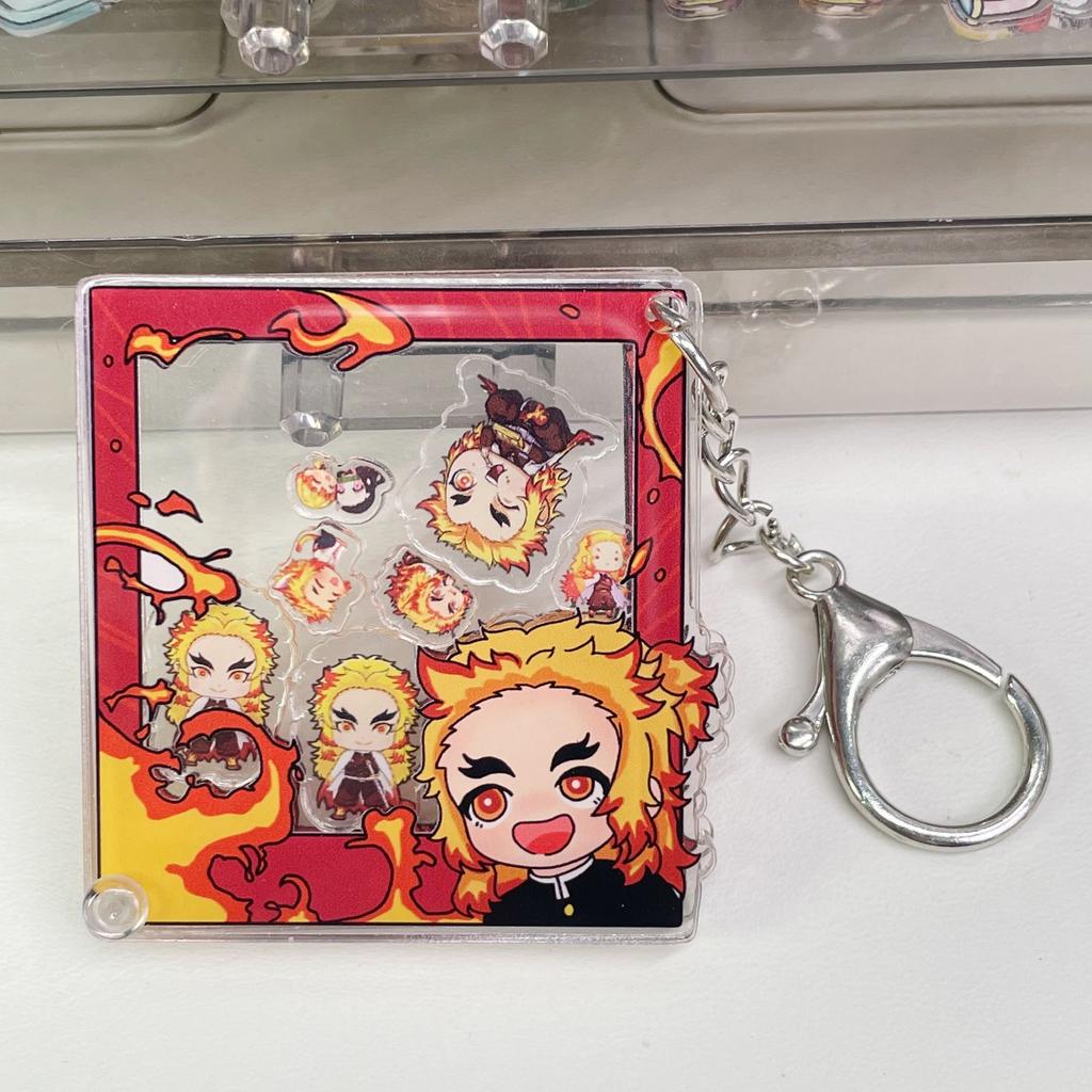 Demon Slayer DIY Shaky Fun Acrylic Anime Cartoon Peripheral Detachable Keychain