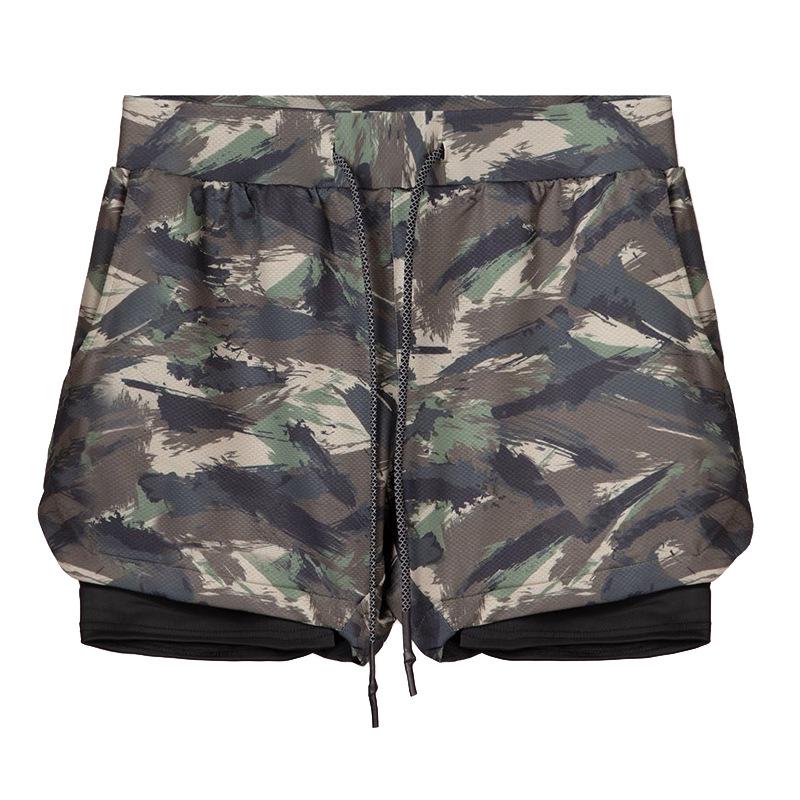 Herren Schnelltrocknende Doppellagige Sportshorts - Sommer Laufen, Basketball & Training