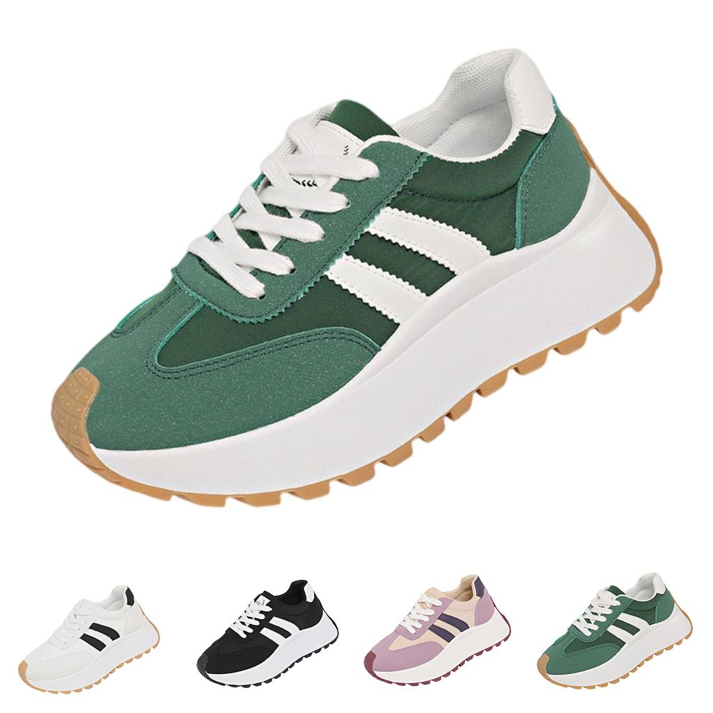 Women Fashion Platform Sneakers Breathable Casual Lace Up Sport Shoes Lightweight Comfortable Walking Footwear for Daily Use