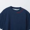 Champion Cotton USA Relax Fit Short Sleeve Sweatshirt with Embroidered Washed Men's Trim, Blue, C3-B011