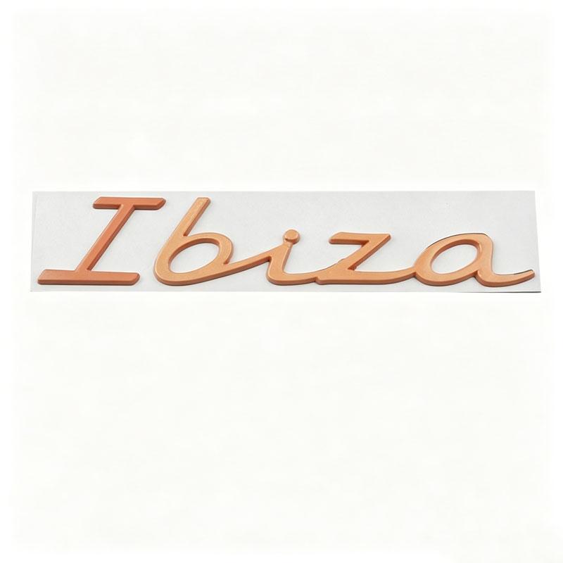 3D Metal Ibiza Car Letter Stickers Rear Trunk Emblem Accessories