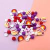 18PCS Rainbow Balloon Silicone Bead Set Suitable for Finger Making DIY Handmade Art Accessories Necklace Bracelet Bead Pen