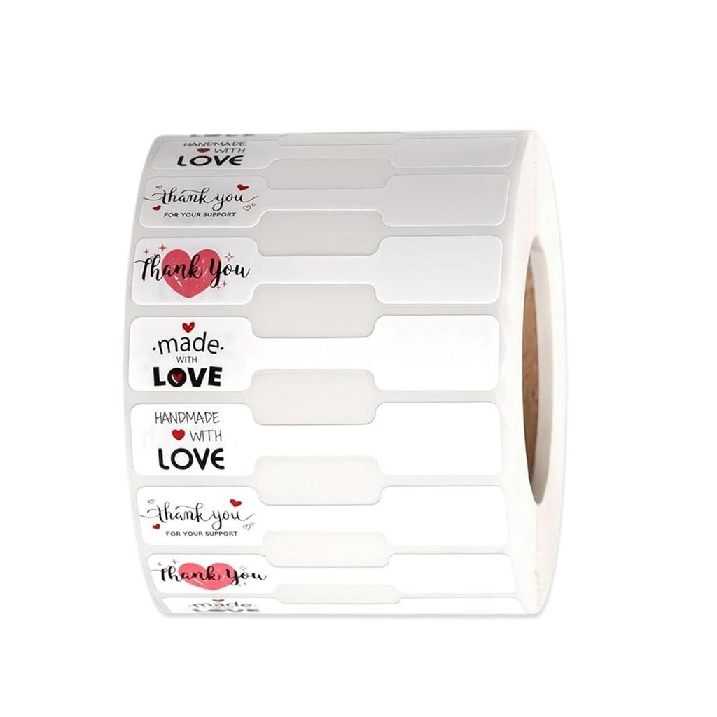 Packung mit 500 selbstklebenden Schmuck-Preisetiketten, beschreibbare Blanko-Aufkleber für handgefertigte Ausstellungen und Einzelhandel