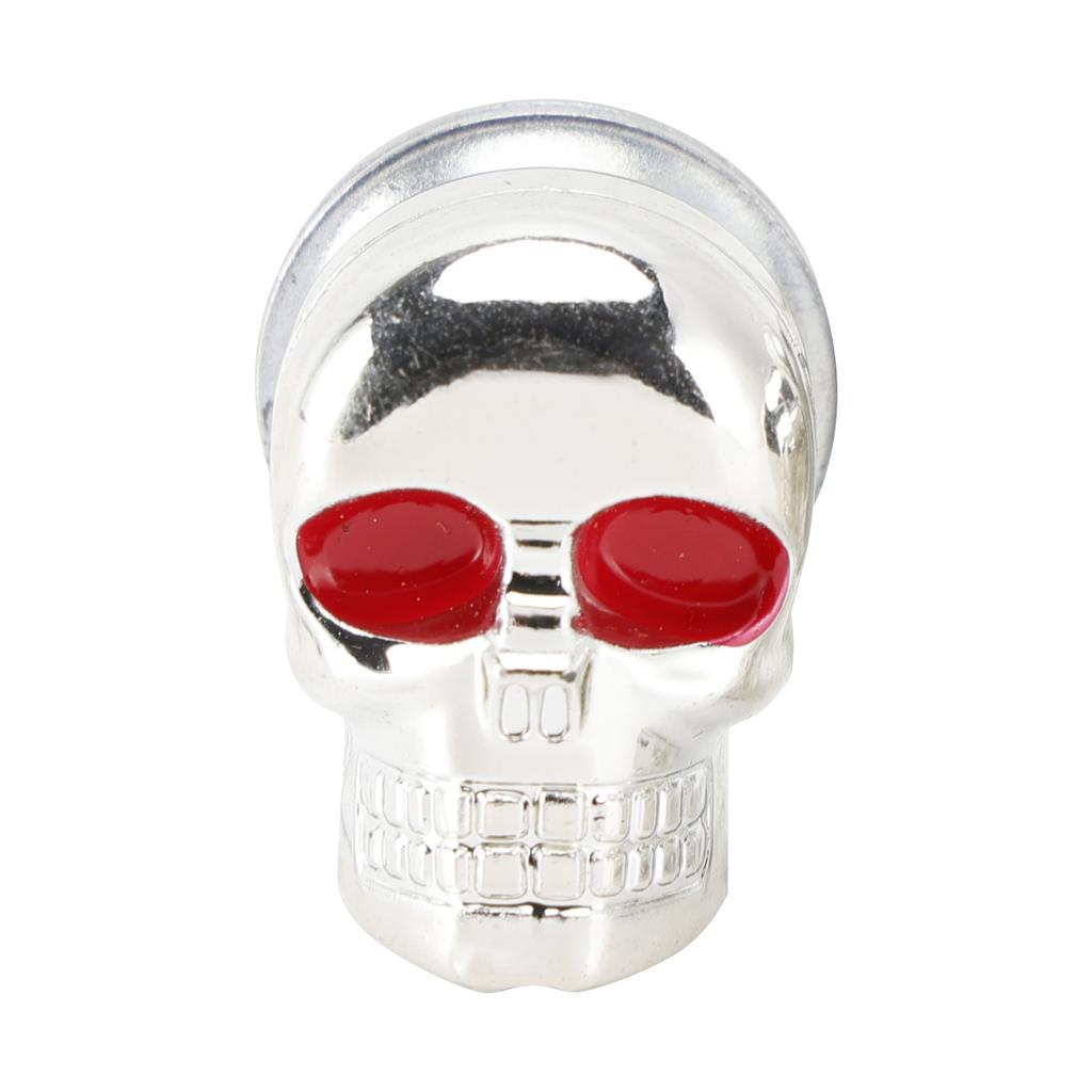 2 Custom SKULL License Plate Bolt Screw Silver Plastic Motorcycle Chopper Bobber
