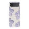 Love Flower Art Phone Case For Samsung Galaxy Z Flip 3 4 5 Hard Folding Clear PC Bumper For Samsung Z Flip3 Transparent Cover