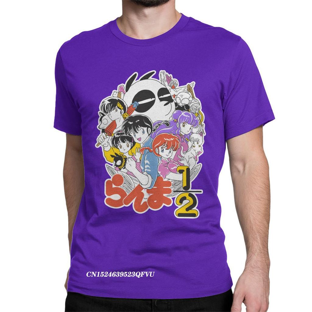Awesome Ranma 1/2 Anime Changing Warrior T-Shirts Men Round Collar Pure Cotton Tshirt Harajuku Tees Adult Tops