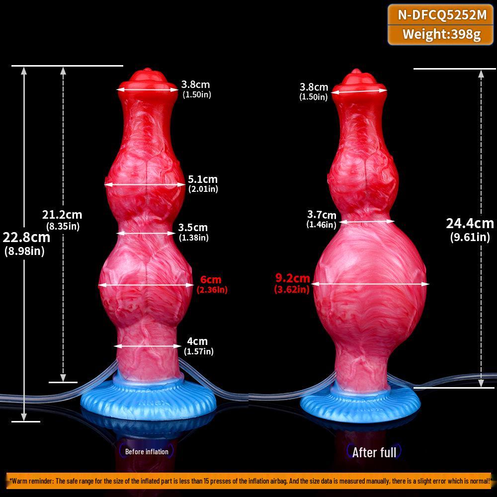 Inflatable Silicone Female Masturbator with Water-Spraying Dildo Simulation