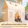 JOYFY Kids Play Tent Indoor Outdoor 51*35*52 Inch Tent with Blanket LED Light for Toddler Playhouse Ideal Private Space