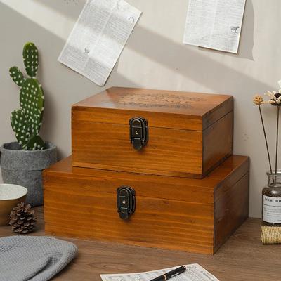 Vintage Massivholz Privatsammlung Souvenirbox mit Schloss Aufbewahrung Dokumentenordner Aufbewahrung Holzschmuckschatulle