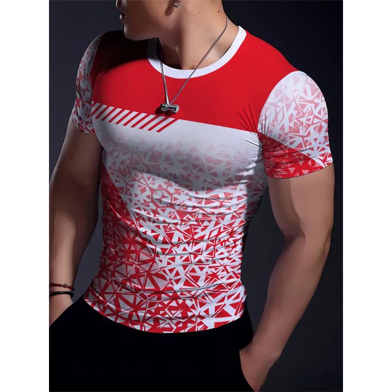 Fashion 3D Print Men Short Sleeve Round Neck T-Shirt Plus Size Tee Summer Casual Tshirts