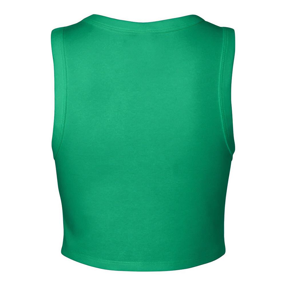 Bella + Canvas Womens/Ladies Plain Micro-Rib Muscle Crop Top