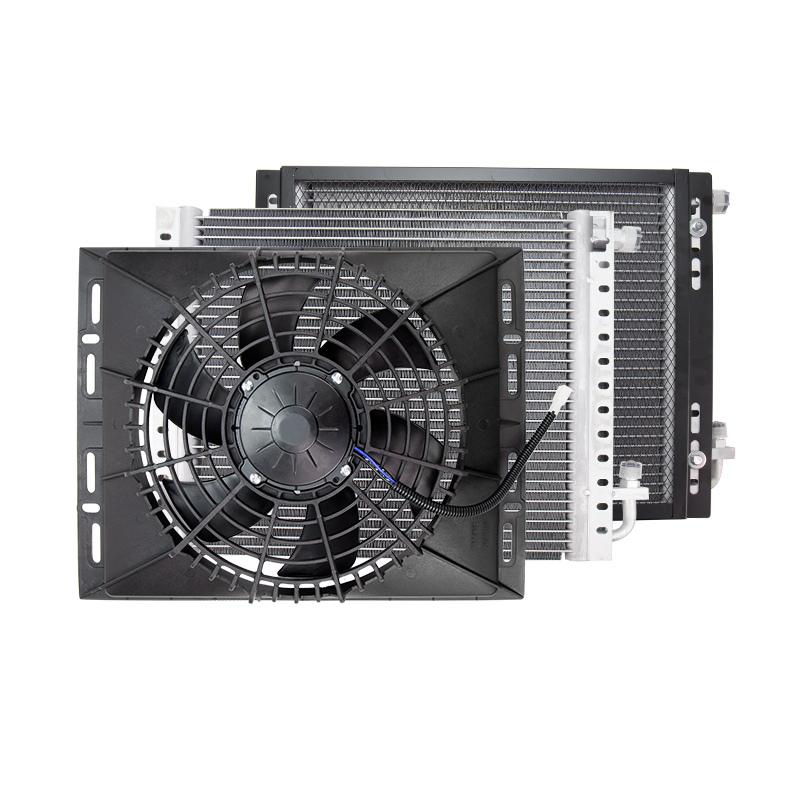Universal Condenser Radiator Cooling Fan Set 120W 14''x18'' with Radiator Net for Vintage Car Hot Rod Radiator AC Conditioner
