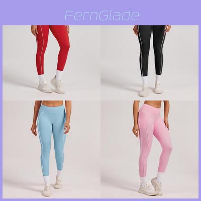 Youthful Women Yoga Pants With Colorblock Stitching Fast Dry For Running And Fitness