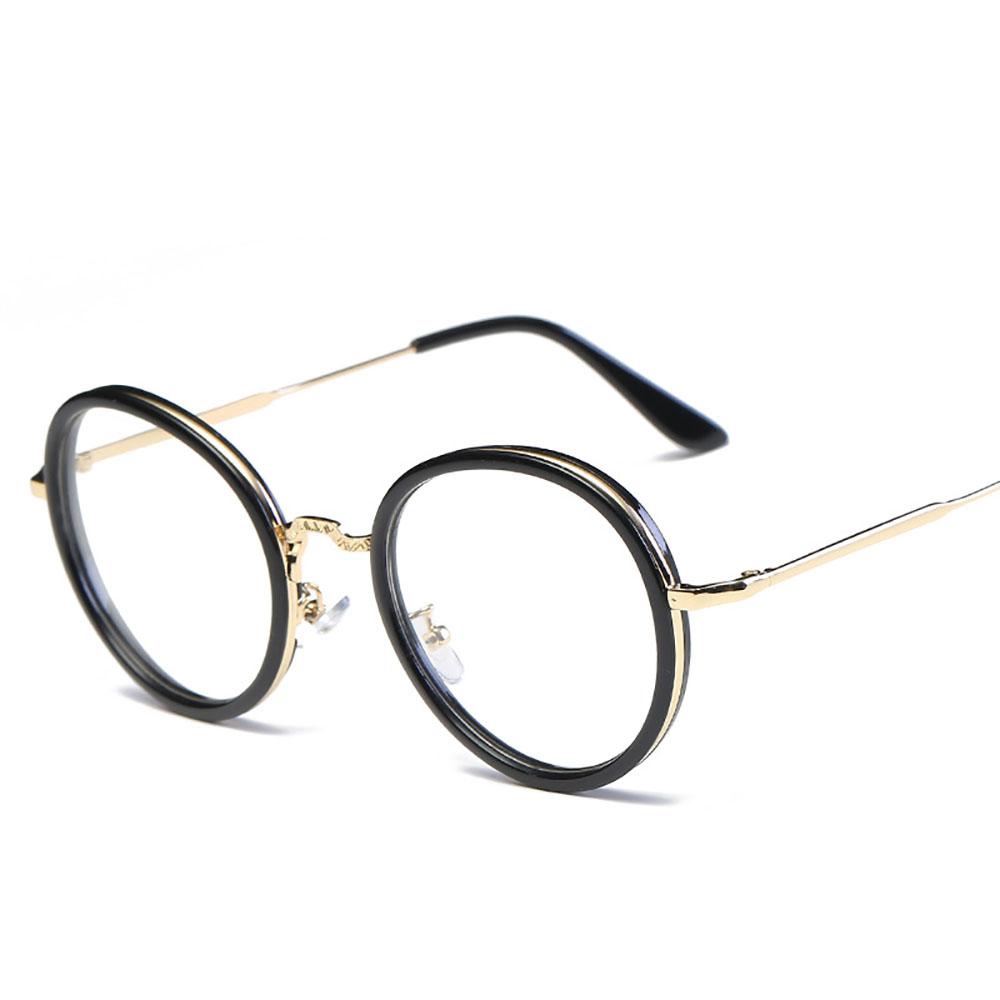 Non-Prescription Glasses Fashion Decorative Specs Pc Lenses Comfortable Round Frame Glasses For Travel Cycling Outdoor Sports