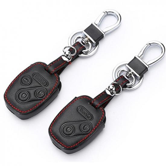 Leather Car Key Cover Case Remote Holder for Honda Civic Accord CRV 3/4 Buttons