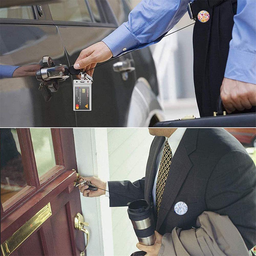 1 Piece Name Card Employee Name ID Card Work Card Clips Badge Reel Badge Holder Retractable Nursing