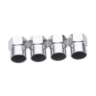 Jeu de 4 Cache-obturateur de valve de pneu de voiture avec manchons universels pour tige de valve de roue de camion Hexagonal Cache-obturateurs Accessoires TR413AC/TR414AC