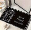 Vintage Style Floor Mat Speak Friend and Enter Slogan Anti Slip Capet Living Room Bedroomoffice Area Carpet Home Decoration Rug