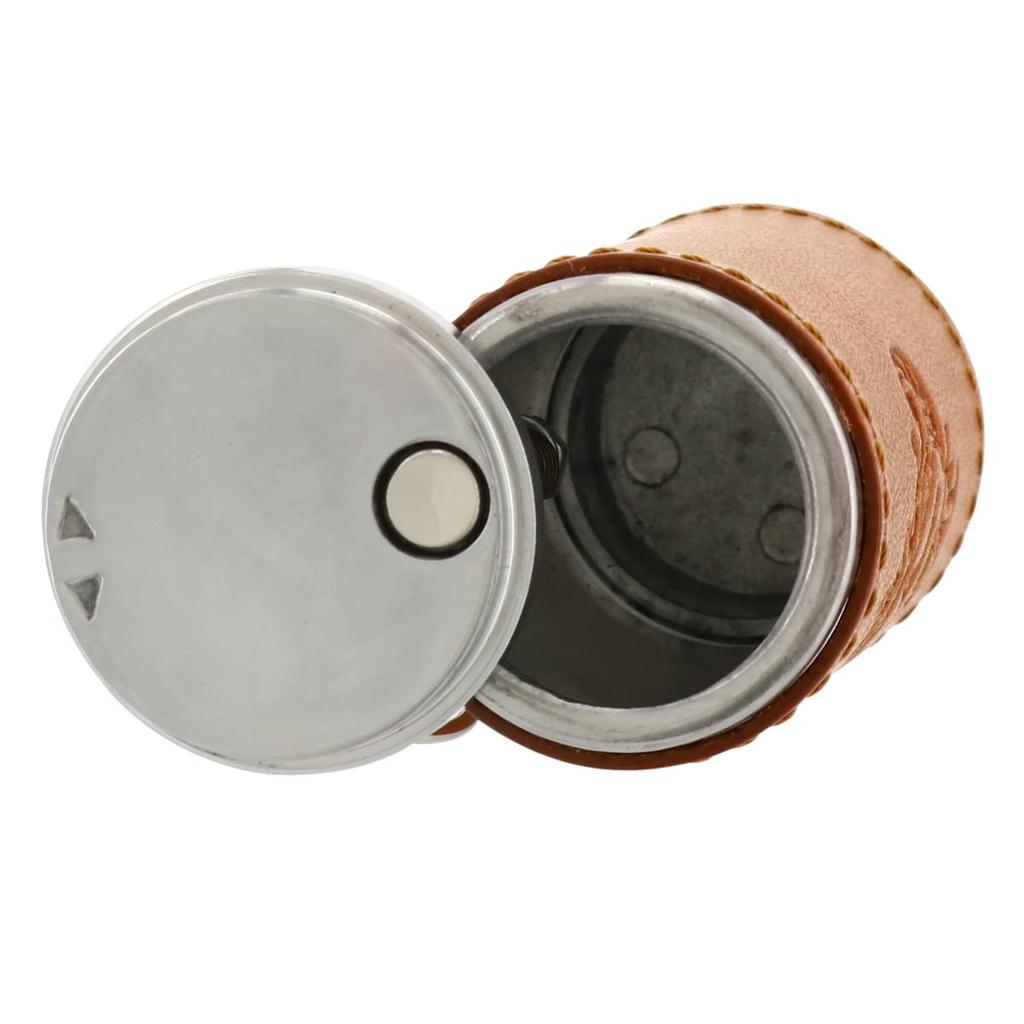 Orobianco Portable Ashtray, Stylish Genuine Leather, Men's, ORA-001, Made in Japan, Brown Cowhide Leather