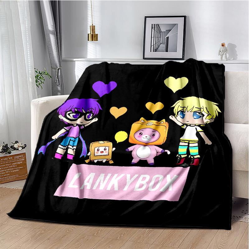 29 Style New Lankybox Boxy Foxy Rocky Cartoon Blanket,Soft Throw Blanket for Home Bedroom Bed Sofa Travel Picnic Cover Kid Gift