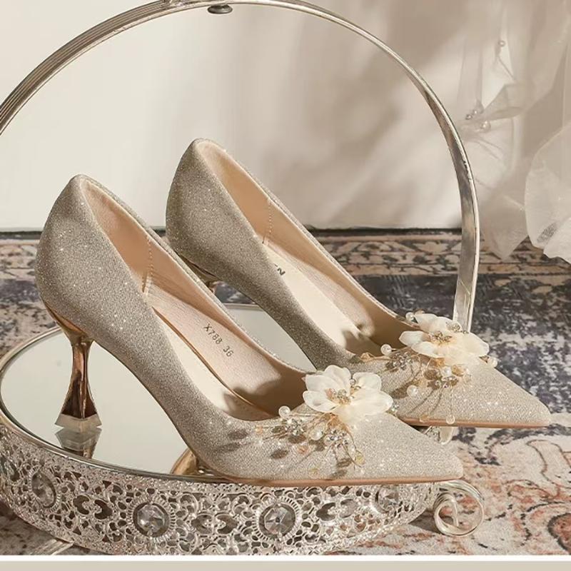 

Fashion Designer Fashion Comfortable High Heel Shoes Women 2024 New Elegant Pointed Toe Shallow Mouth Slim Heel Shoes Shoes for Women 35