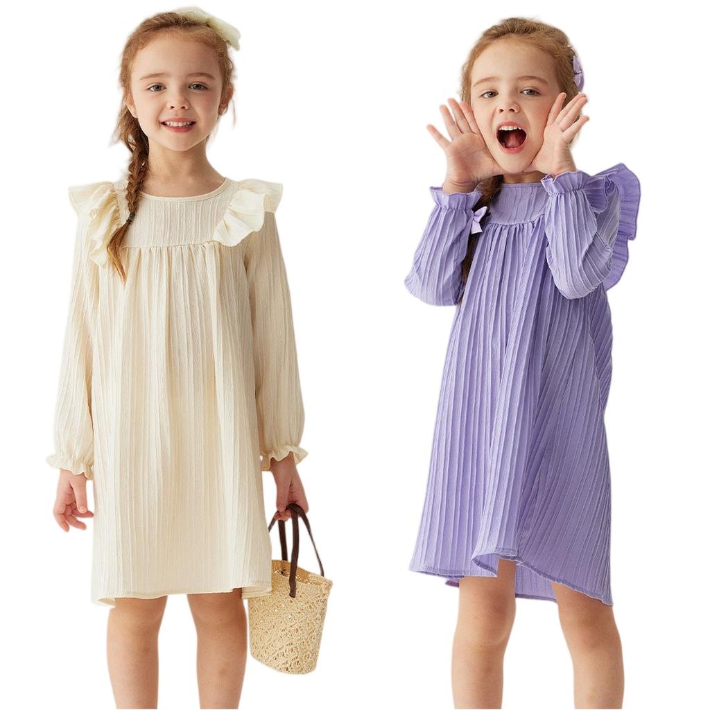 Sommerkleid für Mädchen - Ärmelloses Freizeit-Sonnenkleid in Unifarbe