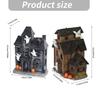 Halloween Light-Up House Ornament, Resin Building with White Figures and Gourd Motifs for Seasonal Display Scenes