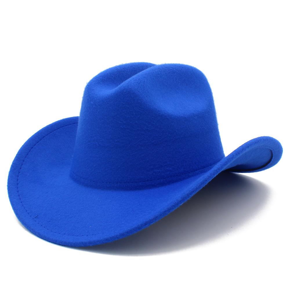 Fashion European and American style jazz hat, men and women couple soft tweed, western cowboy hat, simple light board casual plain top hat