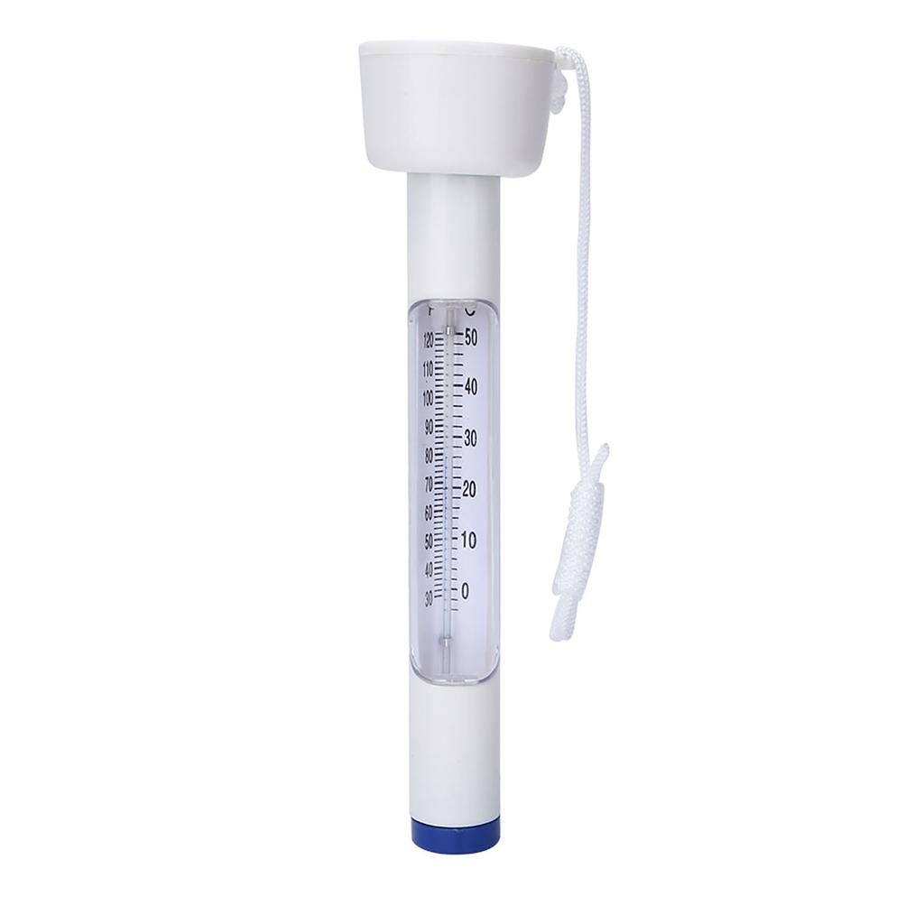 Tragbares PP-Thermometer mit Lanyard für Schwimmbad, Bad, Fischteich 0-50 30-120 Grad Fahrenheit Bereich