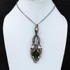 Ruby Zoisite Gemstone Pure Copper Wire Wrapped Handmade Pendant Jewelry Gift