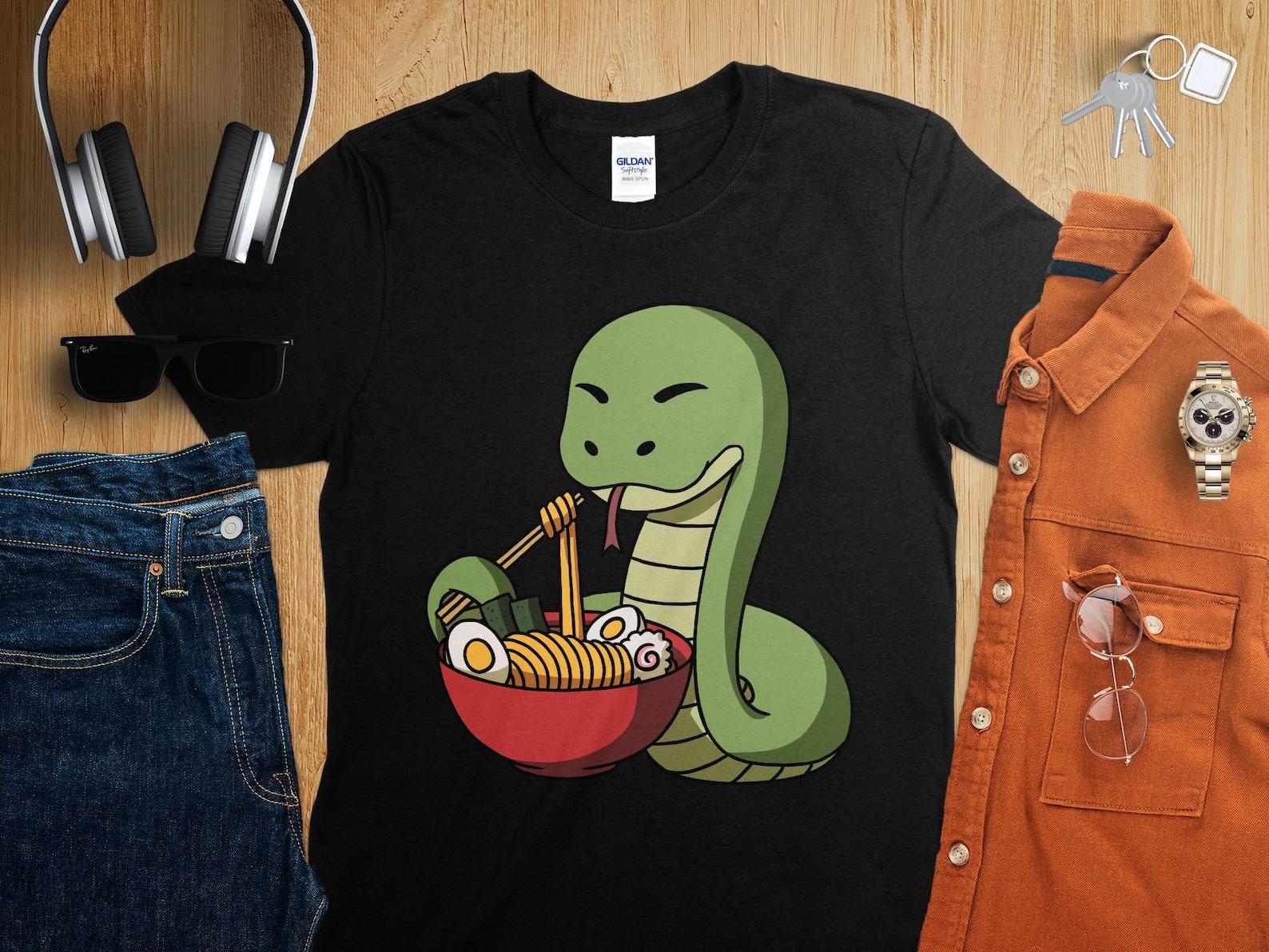 Kawaii Anime Year of the Snake Asian Noodles Japanese Ramen Shirt, Anime Shirt, Ramen T-Shirt, Japan Art 4XL