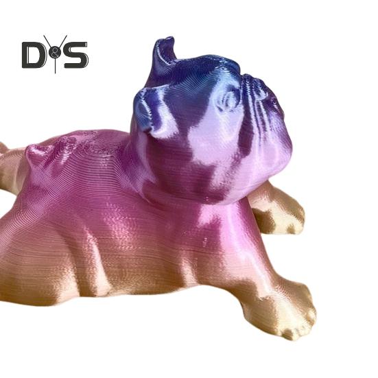 3D Printed Yoga Bulldog Figurine Dog Statue Animal Sculpture Home Office Bookshelf Desktop Decoration Ornament Dog Lover Gifts