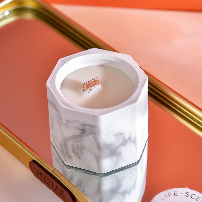 Handmade Soy-free Wax Scented Candle Souvenir Creative Ins Style Plaster Cup Essential Oil Scented Candle
