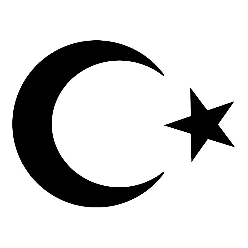 

Виниловая наклейка с флагом, луной и звездой, автомобильная наклейка, водонепроницаемые автодекоры на бампер грузовика, заднее окно 8x6 cm