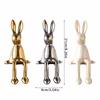 Color Ceramic Bunny Figurine Statue Decorative Animal Sculpture for Bookshelf Living Room and Bedroom