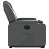 Electric Recliner Chair with Rising Function Gray Faux Leather