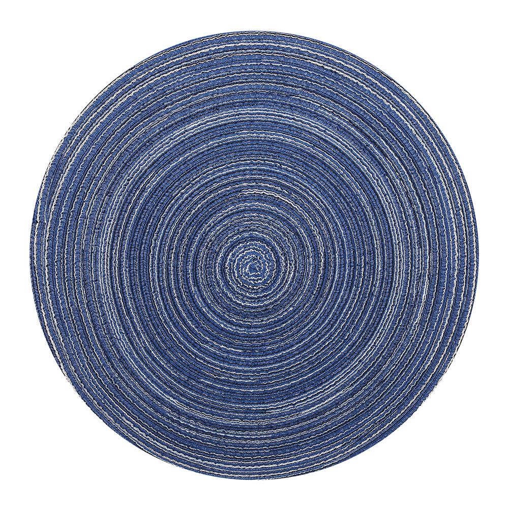 6PCS Braided Beige Round Place Mats for Kitchen Dining Table Runner Heat Insulation Non-Slip Washable Placemats Christmas Dinner
