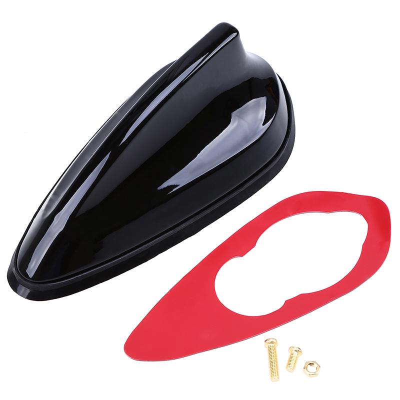 High Gloss Carbon Fiber Style Fin Antenna Radio Signal Aerial for Car Roof Decor