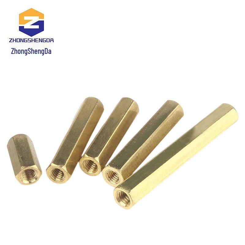 Hexagonal Copper Double-Head Stud and Nut for Motherboard Isolation (M2.5/M3/M4)