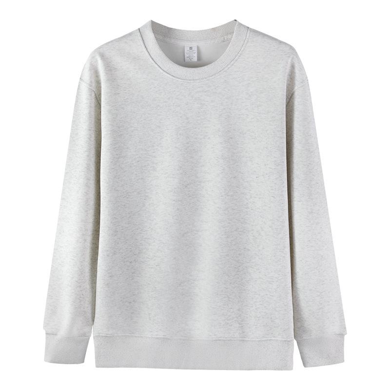 Unisex 420G Extra Thick Hua Cotton Silver Fox Fleece Crew Neck Sweatshirt - Warm Base Layer Top for Autumn and Winter