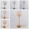 Hollow Crystal Candle Holder Romantic Craft Candelabra Wrought Iron Candlestick  Home Wedding
