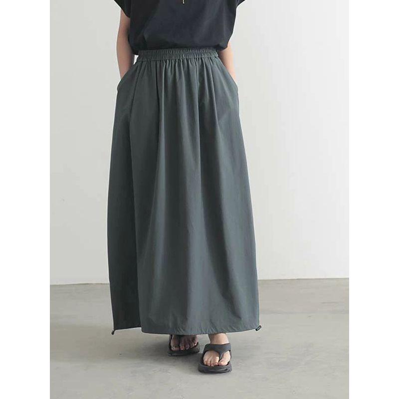 Japanese and Korean Artistic Hong Kong Style Students Lazy and Loose Bud Skirt Hem Adjustable Elastic Waist Pettiskirt Long Skirt